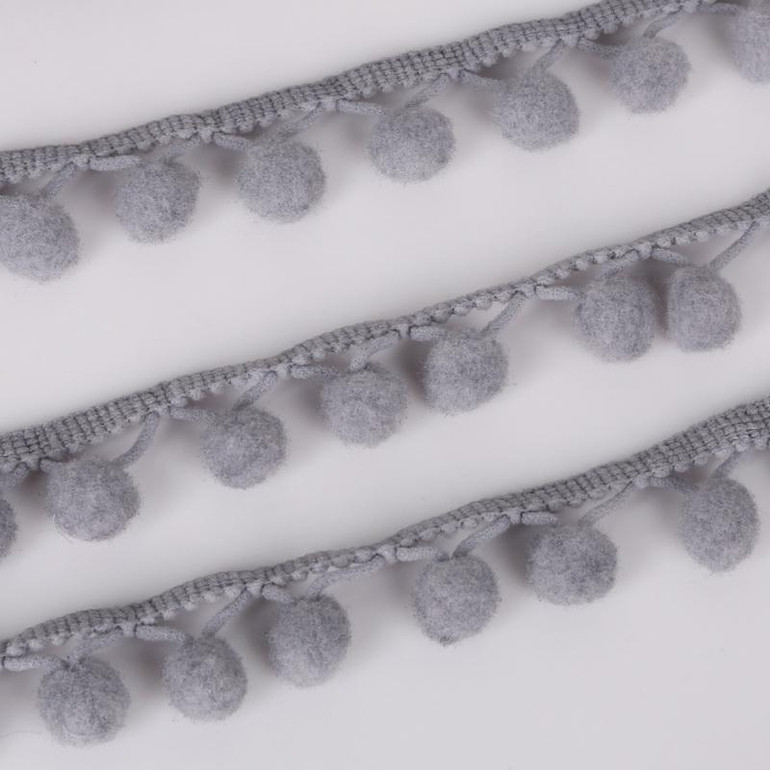 20MM 5 yards/lot Satin Lace Ribon Pom Pom Decoration Pompom Trim Ball Fringe Lace Ribbon DIY Apparel Cloth Sewing Accessories