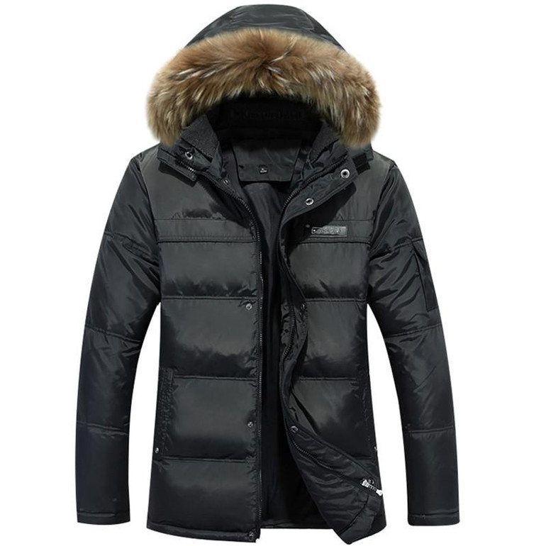 New Style 2016 Men Down Coat Hooded Coat Men Winter Jacket Men's White Duck Down Jacket Thick Warm Male Outerwear Plus Size W149