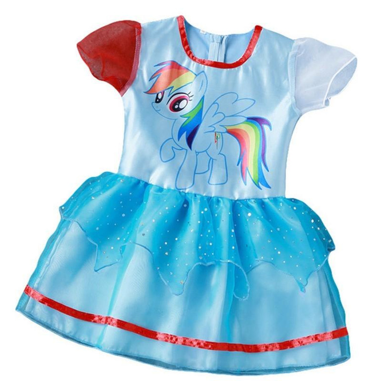 New Hot Sale My Baby Girl Dress Children Girl little Pony Dresses Cartoon Princess Party Costume Kids Clothes Summer Clothing