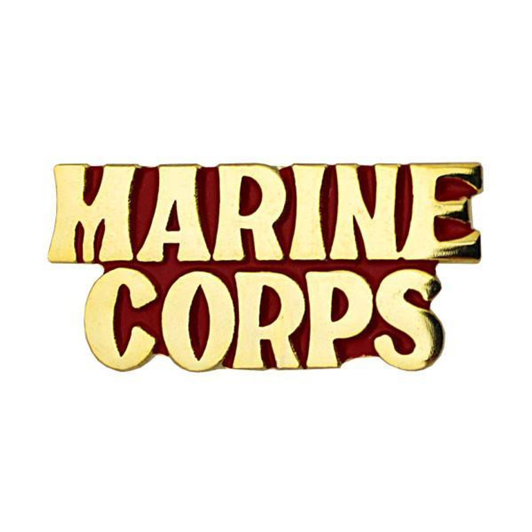 Marine Corps Gold on Red 1 1/8" Lapel Pin Marine Corps Gold on Red 1 1/8" Lapel Pin