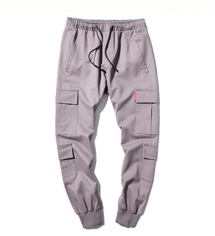 Many Pockets Sweatpants Men Solid Black Grey Plus Size 3XL 4XL 5XL Fashion Trousers Man Elastic Waist Streetwear Hip hop Pants