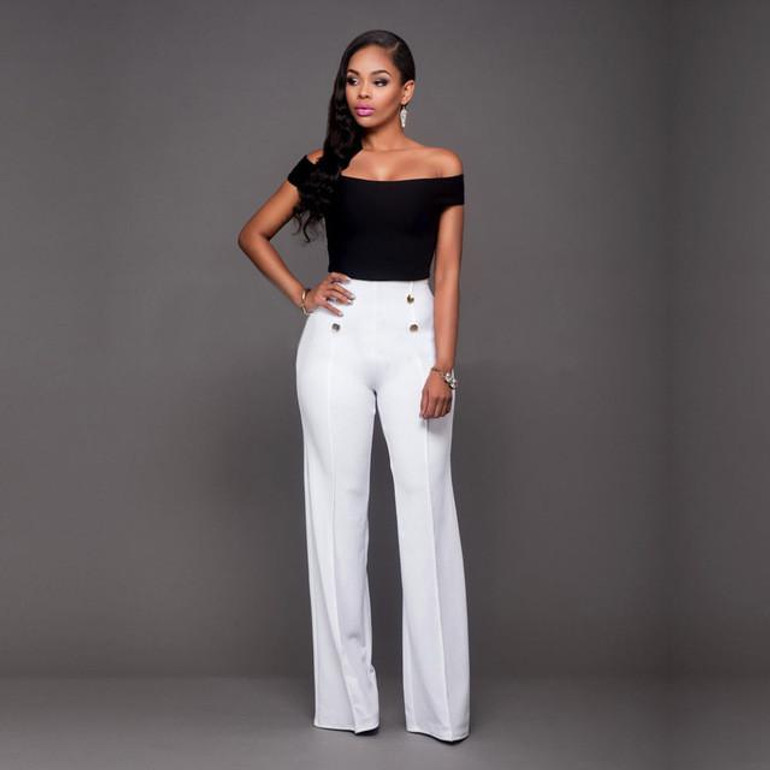 2017 Fashion Women Casual Summer Palazzo High Waist Career Wide Leg Trousers Loose Pants New 2017 Fashion Women Casual Summer Palazzo High Waist Career Wide Leg Trousers Loose Pants New