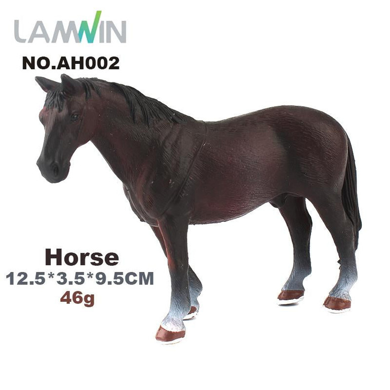 Lamwin Mini Hollow Type Plastic Farm Animal Toy Action Figure Simulation Horse Model Animation Figurine