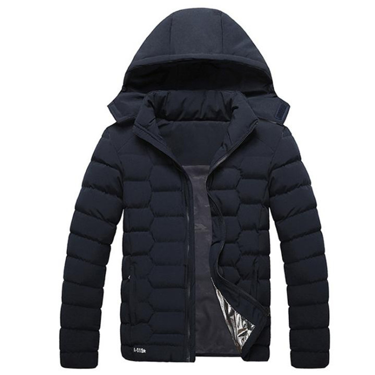 2017 New Arrivals Winter Jacket for Men Thicken Warm Outwear Removable Hooded Thermal Down Cotton Parkas Stand Collar Warm Parka