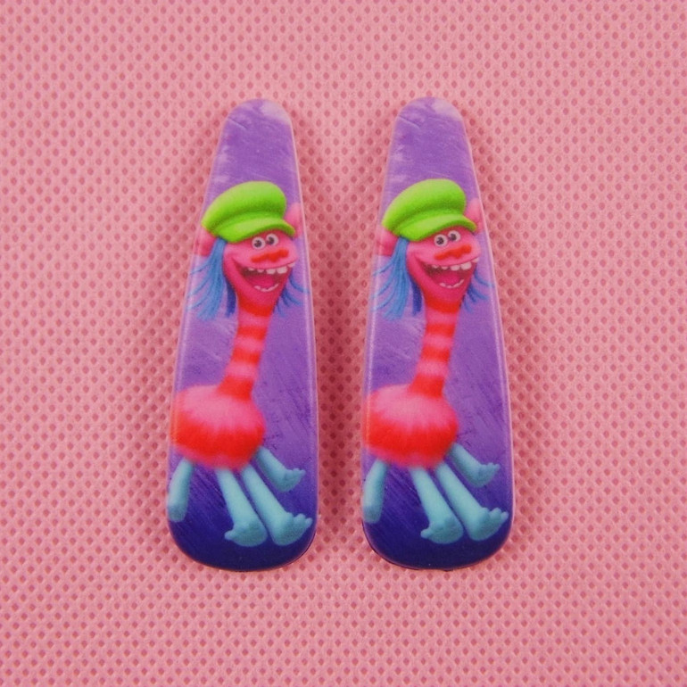 Fashion 8pcs/set Girls Trolls Colorful Hair Claws Clips Headwear Cartoon Kids Accessories