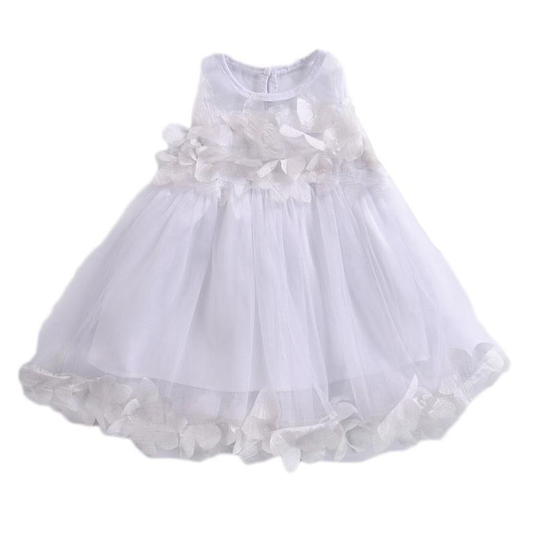 2017 Princess Baby Girls Dress Summer Sleeveless Floral Tutu Ball Gown Child Party Dresses Vestidos Clothes 0-7Y