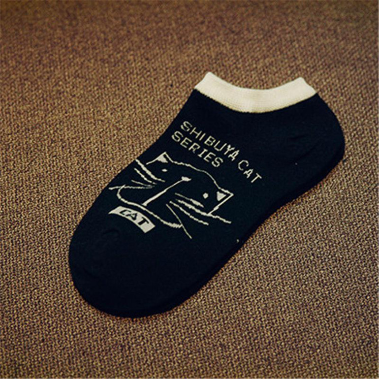 CAT summer comfortable cotton bamboo fiber girl women's socks ankle low female invisible color girl boy hosier 1pair=2pcs