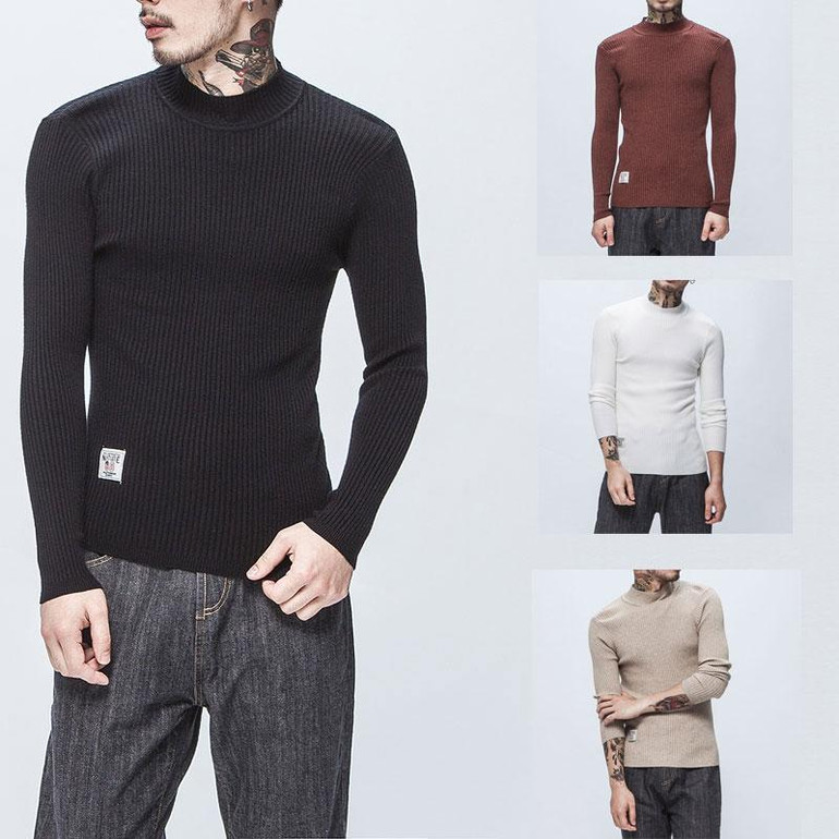 Casual Solid Men Sweater 2017 New Winter Sweater Men Jumper For Man Pullover Pull Homme Slim Fit Plus Size M-5XL High Quality