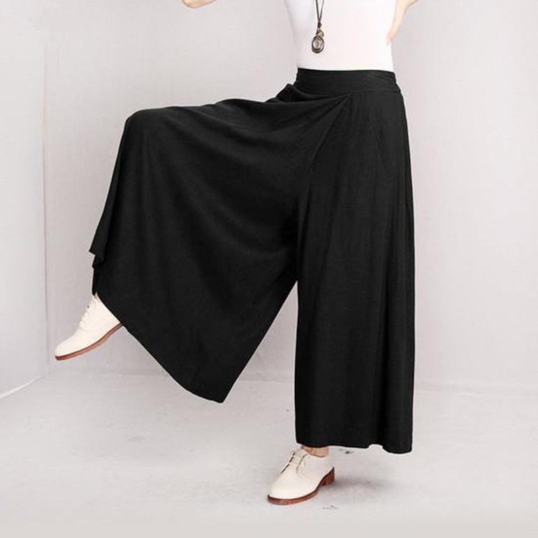 Casual Pants Women Spring Women's Loose High Waist Wide Leg Linen Pants Women Trousers Cotton Pantalon