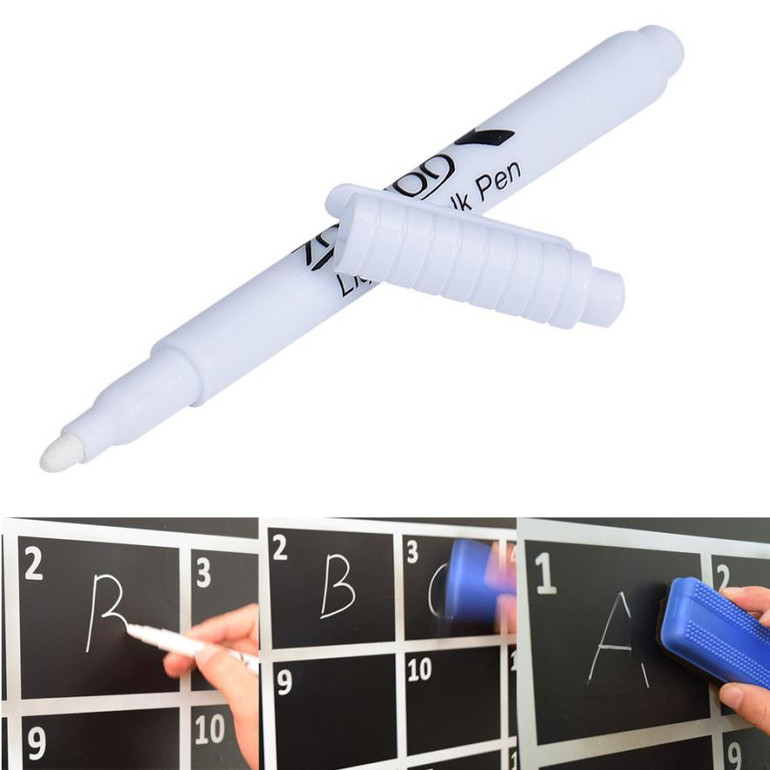 2017 New Arrival White Liquid Chalk Pen Marker For Glass Window Chalkboard Blackboard Meeting Room Drop Shipping ap808