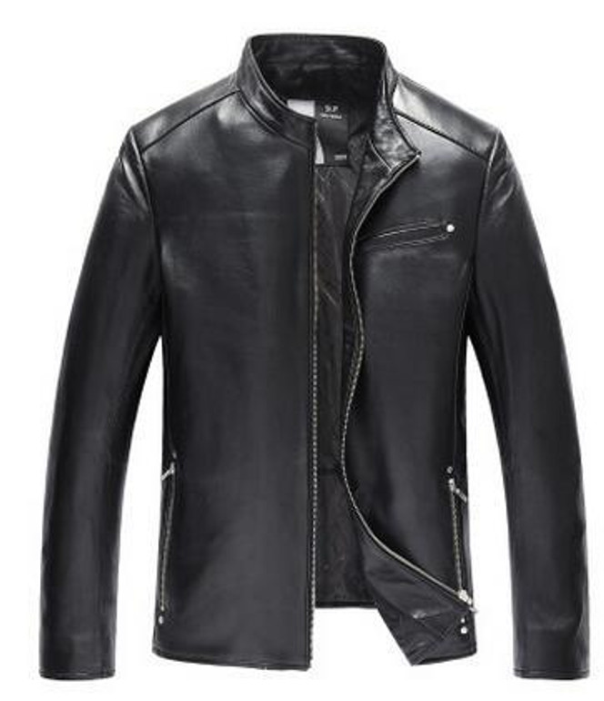 2017 New Sheepskin Men Jacket Natural Genuine Leather Fashion Casual Motorcycle Hip Hop Jacket