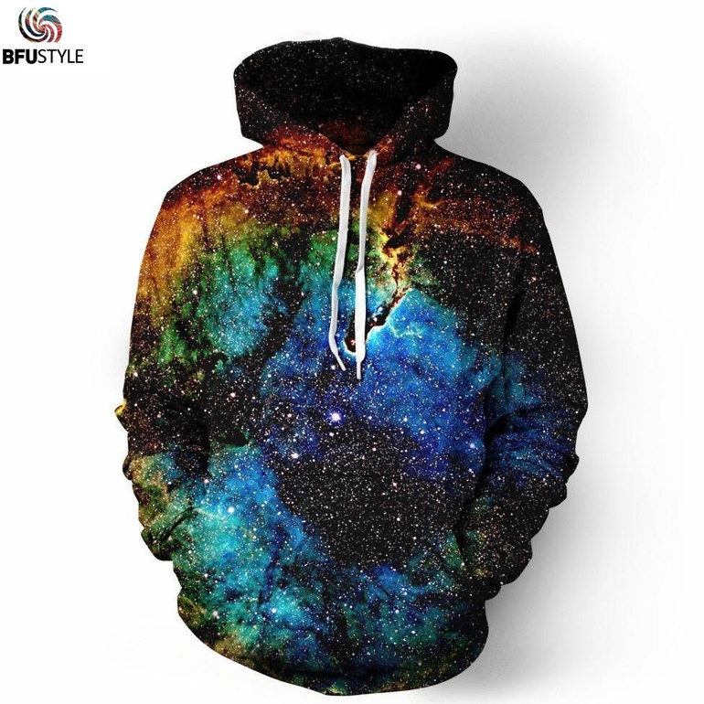 Space Galaxy Mens Hoodies 2017 Unisex Sweatshirt Hoodie 3D Brand Clothing Casual Paisley Nebula Jacket Dropship