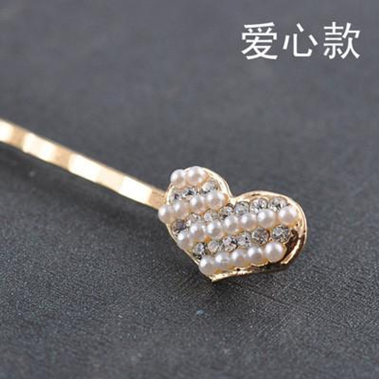 2016 Pearls Crystal Hair Clip Barrettes Hair Accessories Fashion Girls Women Bowknot Heart Crown Flower Cute Headwear Hair Clips