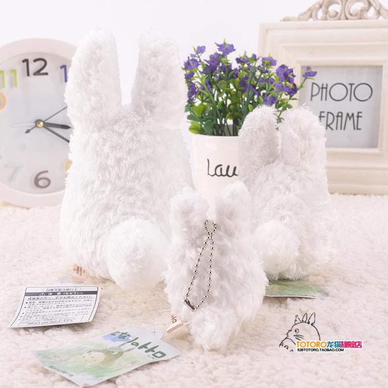2016 Orignal white totoro plush pendant mini plush keychain toy totoro dolls for birthday gift or collection