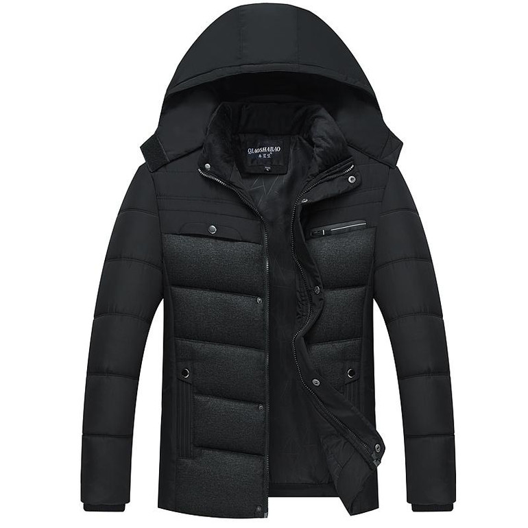 2017 Winter Men Jacket Casual Male Thicken Coat Warm Men Zipper Outwear cotton Jacket Hooded Parkas