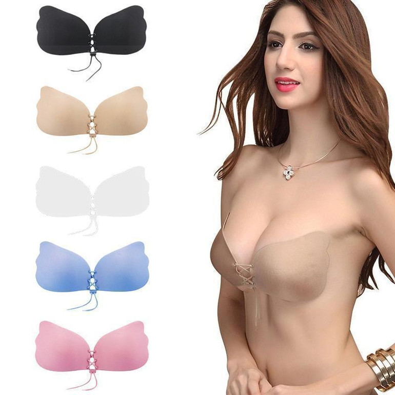 2017 Hirigin New Fashion Sexy Women Backless Self Adhesive Strapless Stick Gel Silicone Invisible Push Up Bra