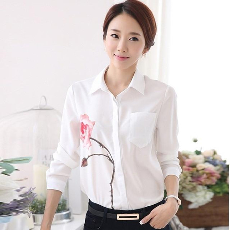 2016 New Fashion Chiffon Shirt Women'S Blouse Tee Shirts Women'S White Lace Blouse Plus Size Women Clothing