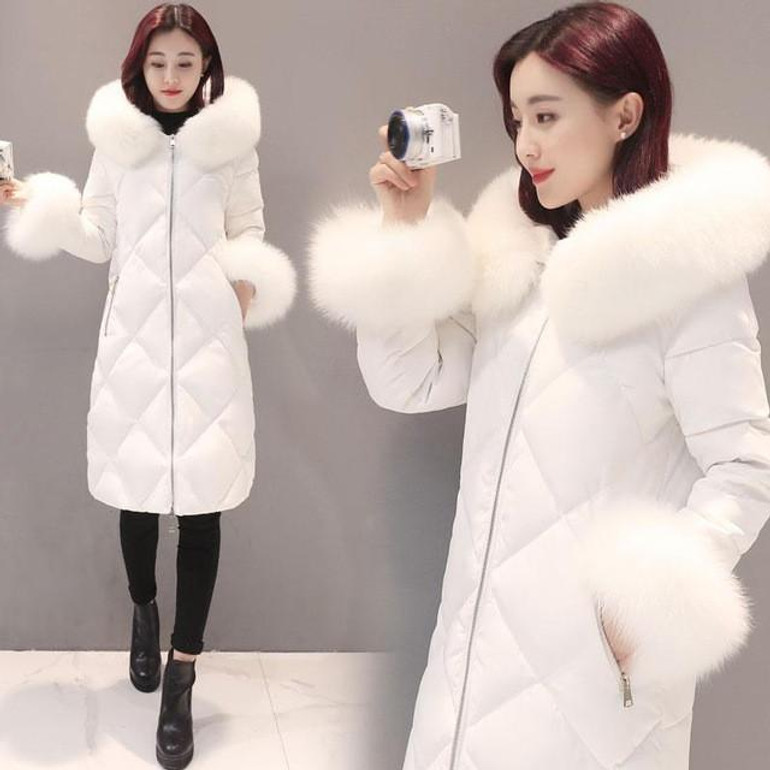 2016 New Winter Jacket Long Thick Korean Large Real Fox Fur Collar Winter Zipper Womens Down Jackets Parka With Real Fur Hood 2016 New Winter Jacket Long Thick Korean Large Real Fox Fur Collar Winter Zipper Womens Down Jackets Parka With Real Fur Hood
