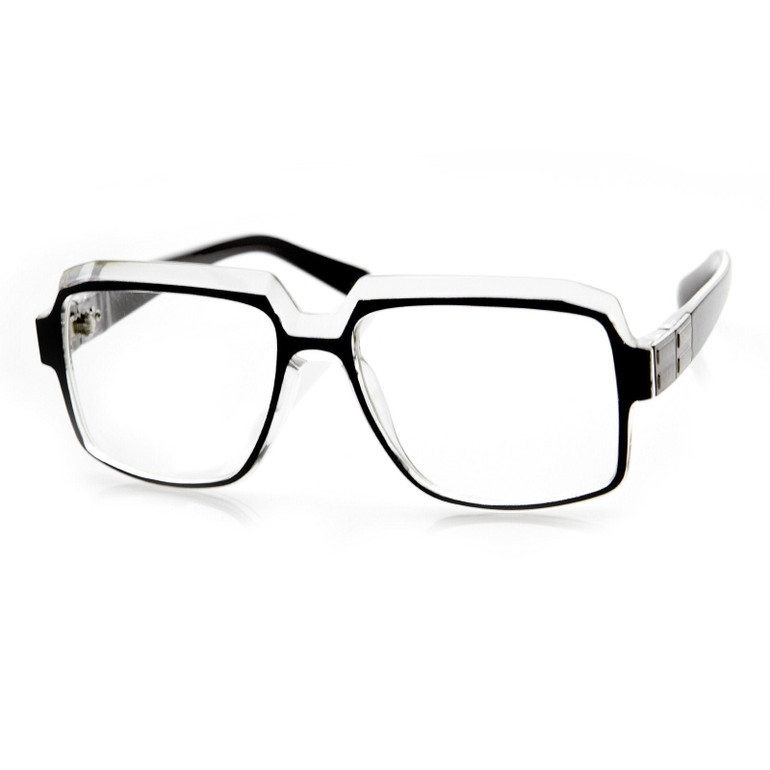 Retro Hipster Street Wear Clear Lens Block Glasses 8720