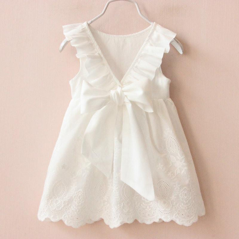 2017 Summer New Princess Girl Dress kids Big Bow Girl Dress Children Clothing dress Girls Vestido Infantis