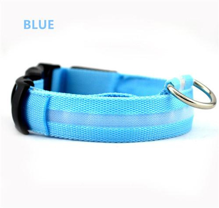 2017 New LED Nylon Pet Dog Collar Night Safety Glow Flashing Dog Cat Collar Led Luminous Small Dogs Collars USB Rechargeable