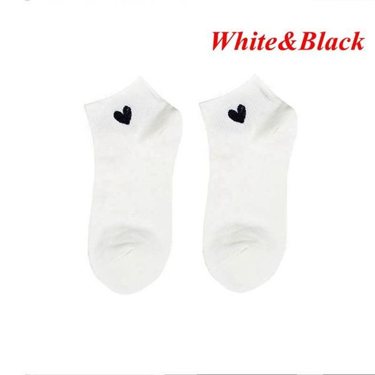 2017 New Fashion Short Socks Women Heart Ankle High Low Cut Socks Female Cotton Invisible For Summer 5 Colors