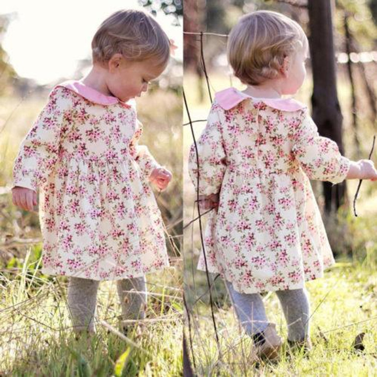 Flower Cute Tutu Mini Dresses Floral Outfit Dress Girl Clothes Cute Kid Infant Baby Girls Clothing Dress Sleeve