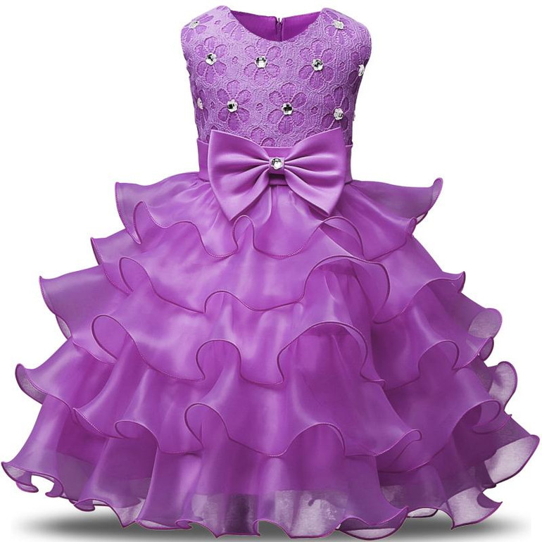 Flower Baby Infant Girl Dress Wedding Newborn kids dresses Baptism 1 year Birthday Party Tutu Dress Girl Clothes girls clothing