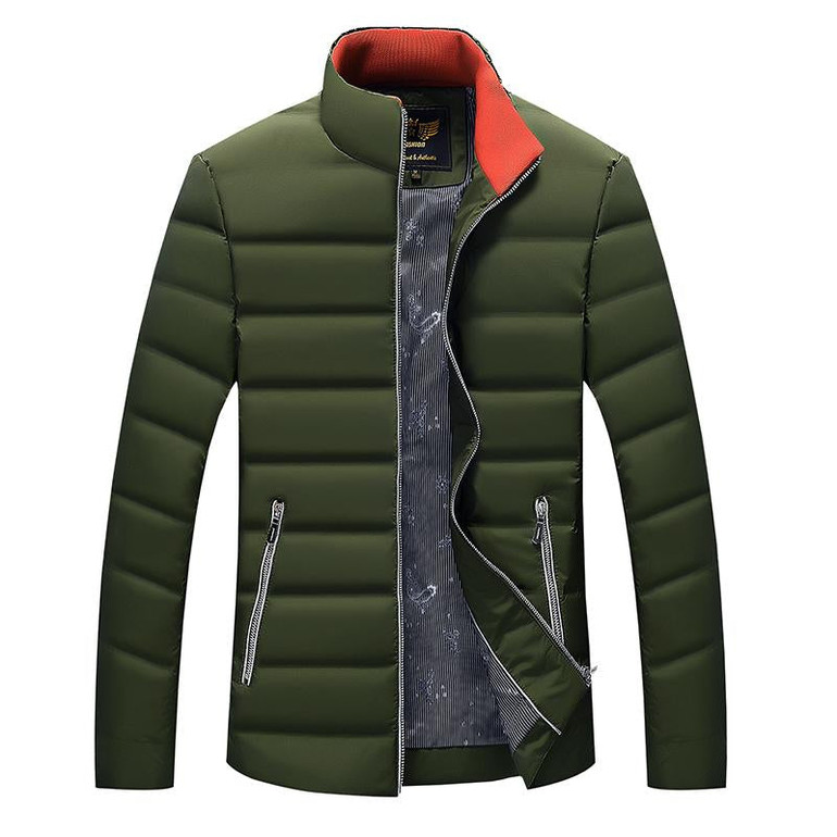 2017 White Duck Down Men's Winter Jacket Lightweight Casual Duck Down Jacket Snow Warm Stand Collar Brand Coat Parkas M610