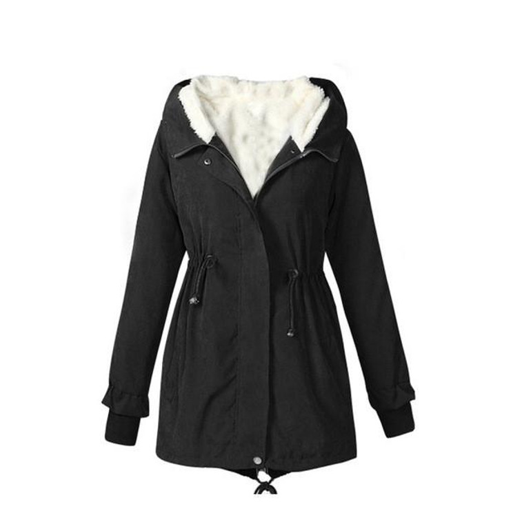 2017 Warm Winter Womens Oversized Parka Casual Outwear Military Hooded Thicken Fleece Coat Women's Winter Long Jackets Coats 5XL