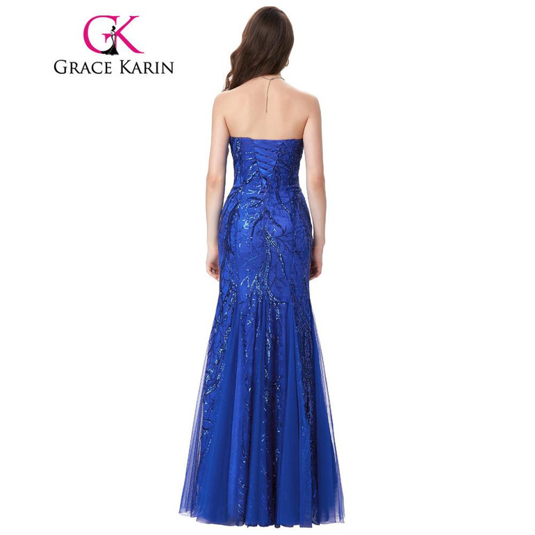 Grace Karin Prom Dress Long 2017 Royal Blue Mermaid Evening Gowns Sweetheart Sexy Strapless Ballkleider Lang Tulle Prom Dresses Grace Karin Prom Dress Long 2017 Royal Blue Mermaid Evening Gowns Sweetheart Sexy Strapless Ballkleider Lang Tulle Prom Dresses