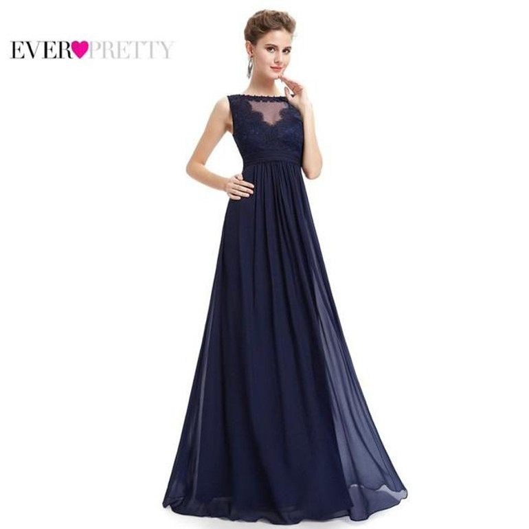 Formal Evening Dresses Ever Pretty 2017 Women Elegant Sleeveless EP08715 Empire Long Lace Special Occasion Party Gowns