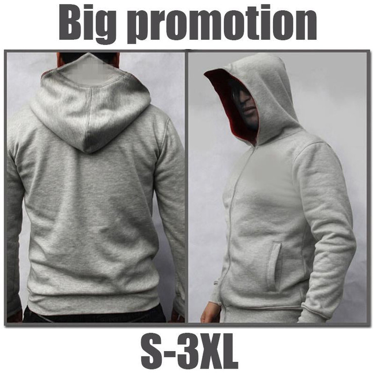 2016 Spring Autumn Winter High Quality Assassin Creed Hoodies Sweatshirt Chadal Hombre Cosplay Costumes Cool Zipper Hoodies Men