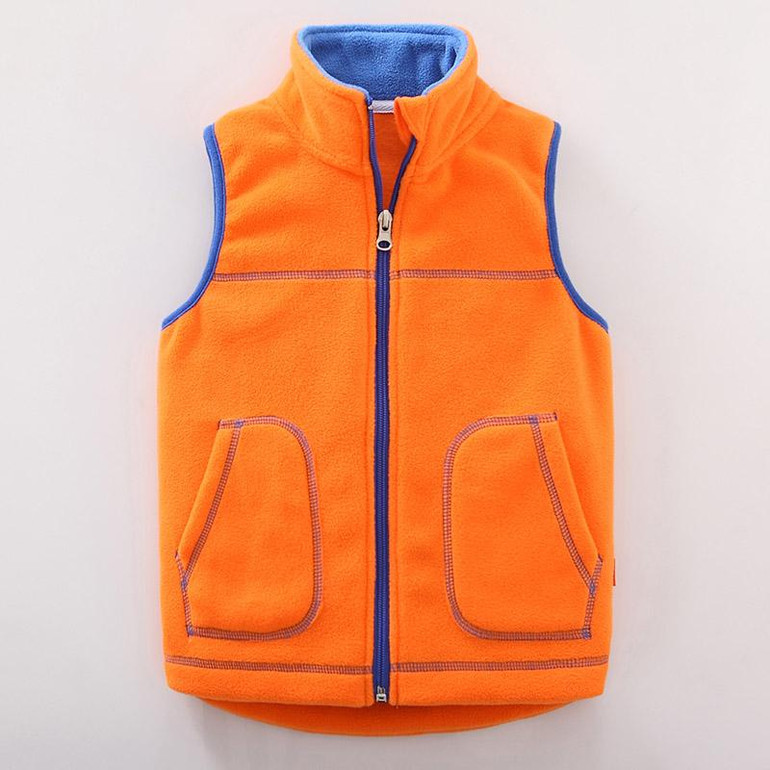 Candy-Colors Soft Fleece Kids Vest Waistcoats Children's Waistcoats Coat Sleeveless Kids Jacket Outerwear Boys Girls Vests