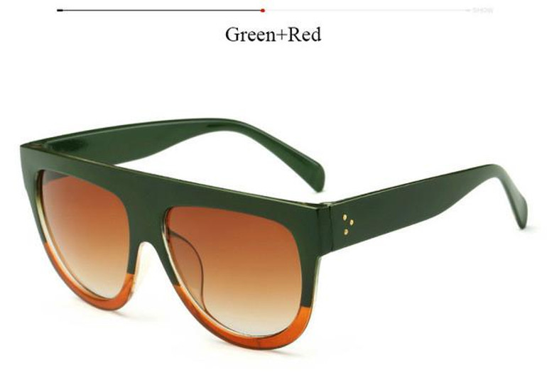 CandisGY Shadow Brand Designer Fashion Celebrity Women Sunglasses Sun Glasses Flat Top Shield Lady Female Super star Oversized