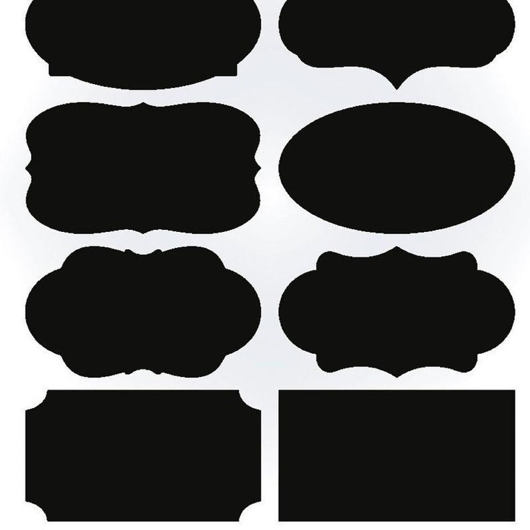 DUOLVQI 40PCS/Set New Wedding Home Kitchen Jars Blackboard Stickers Chalkboard Lables 20.5 * 23cm