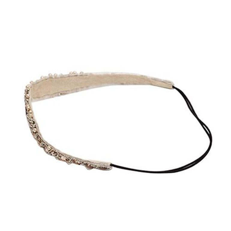 2016 Women's Sweet Lace Faux Pearls Hairband Rhinestone Crystal Headband Head Piece
