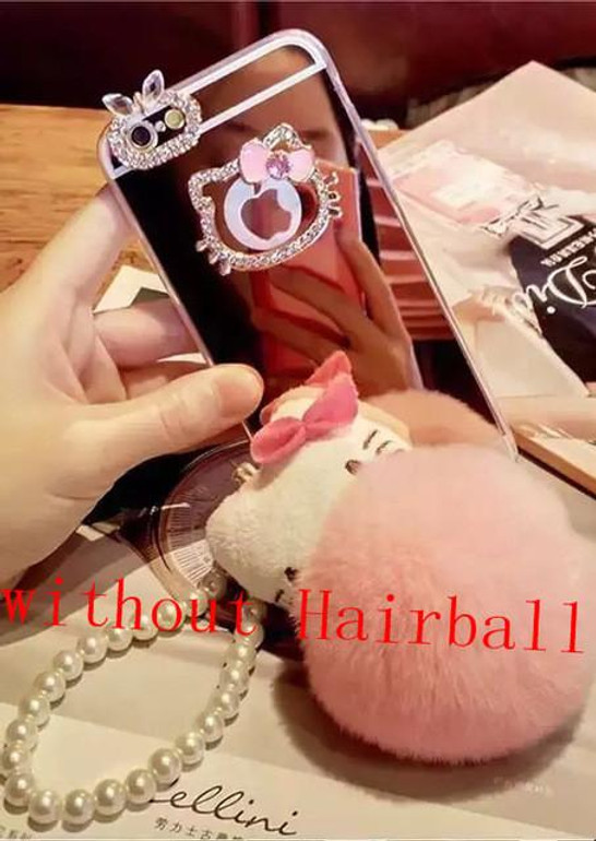 Luxury hello kitty mirror Rhinestone Case for iphone 6 Cases 5s 5 6s 6 plus iPhone 7 case Plus diamond Soft TPU Phone Cases