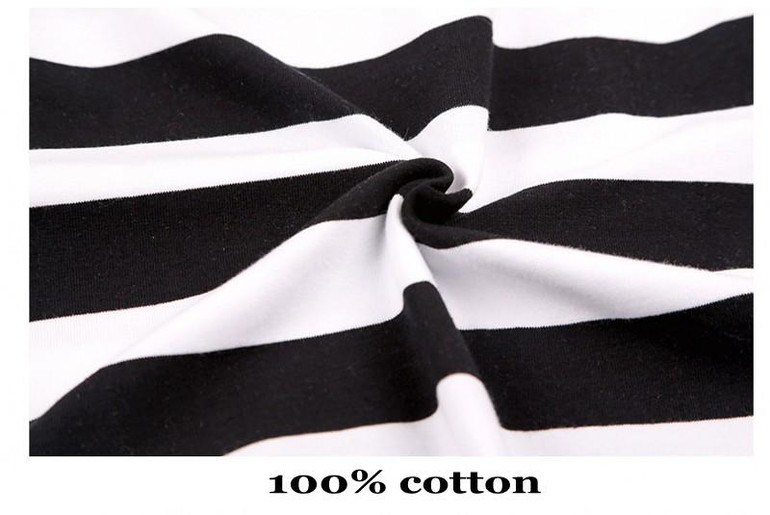 Jilly Children Girls' Clothing Black And White Stripes Summer Girl Dress 100% Cotton 3-14 Kids Vest Dresses for Teenage Girls
