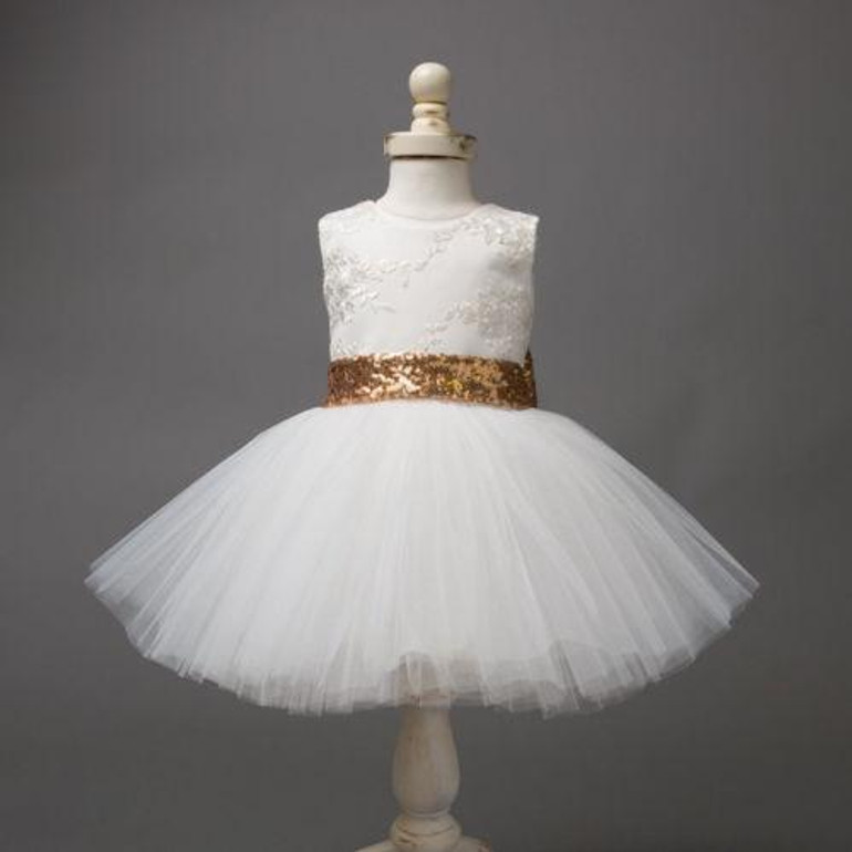 Pricess Kids Baby Girl Sequins Boknot Dress Party Dresses Christmas Costume 0-10Y