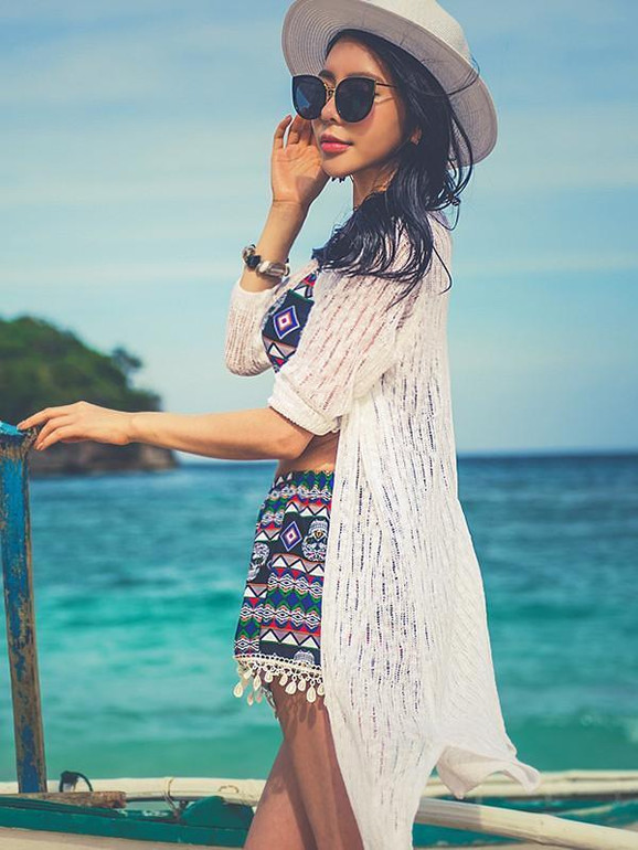 Popular Knit Beach Vacation Mask Cover-ups