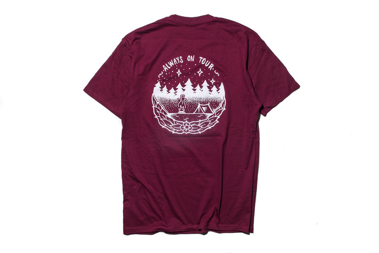Politics 'Camp Vibes' SS Tee - Burgundy