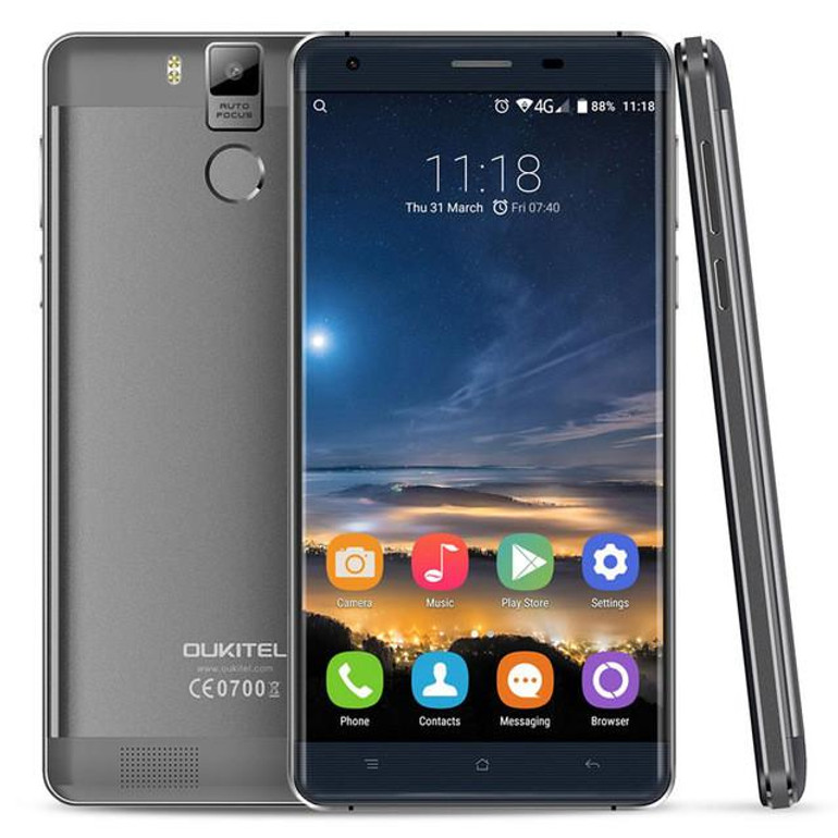 Original OUKITEL K6000 Pro 4G 5.5" 2.5D FHD 6000mAh Smartphone MTK6753 Octa Core Android 6.0 3GB+32GB 8MP 16MP 1920*1080px Phone