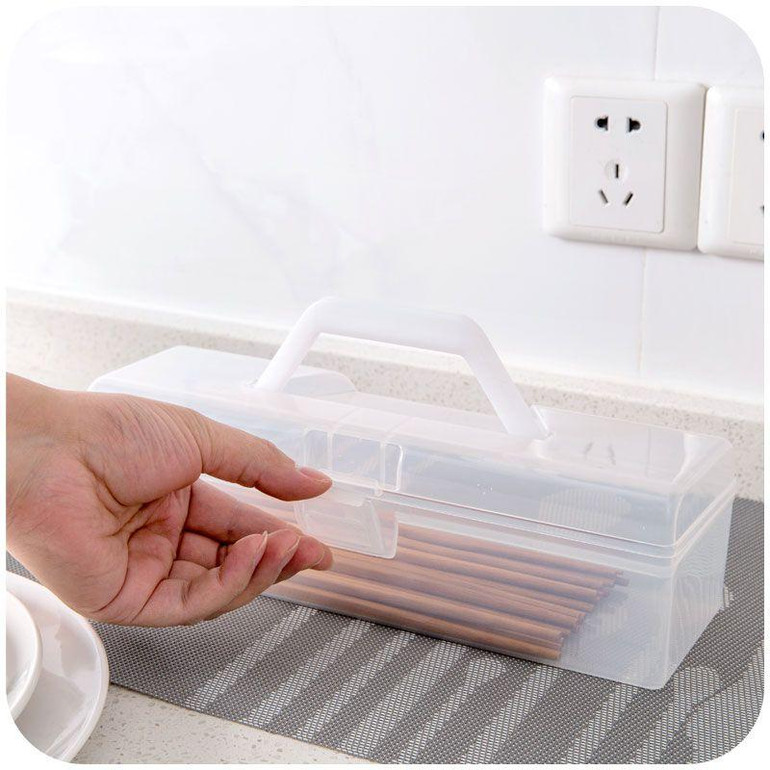 2 Pcs/set Portable Pasta Box Noodle Crisper Fresh Box Chopsticks Storage Box Kitchen Storage Home Supplies