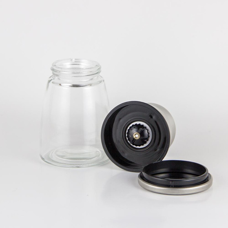 2 Pcs/Lot Stainless Steel Salt And Pepper Mill Glass Body Spice Salt and Pepper Grinder Kitchen Accessories Cooking Tool