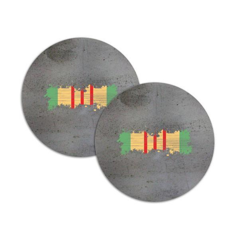 Vietnam Distressed Ribbon Coasters