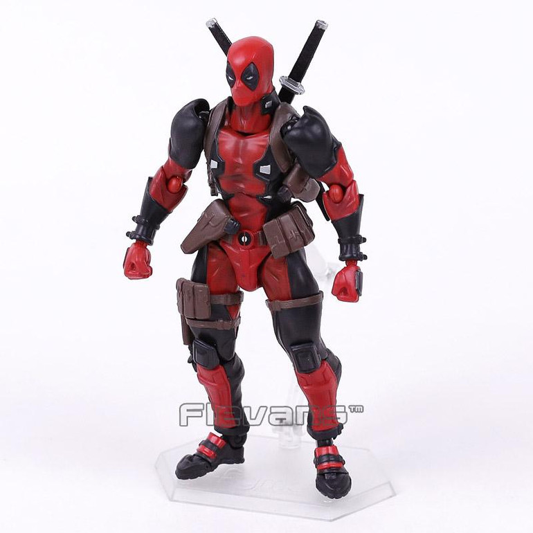 SCI-FI Revoltech Deadpool PVC Action Figures Collectible Model Toys 15cm