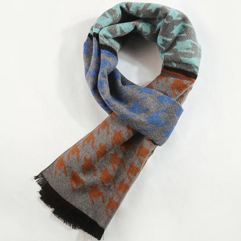 scarf 100% Silk men scarf Long soft warm retro fashion classic pattern plaid Scarf winter stripe British style scarf for men