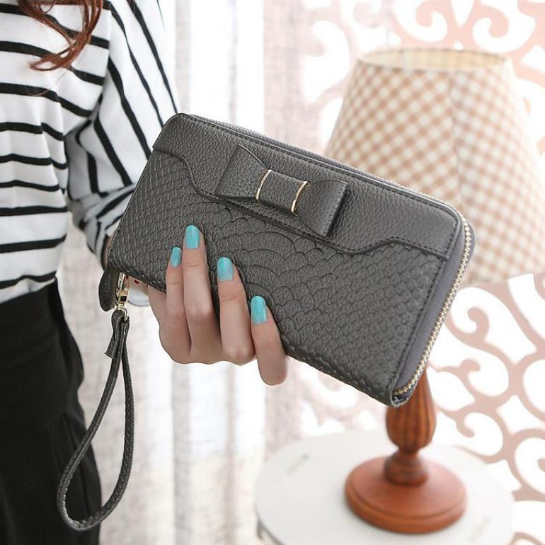Alligator PU leather women wallet brand long zipper wallet women clutch fashion purse female vintage style women purse bag