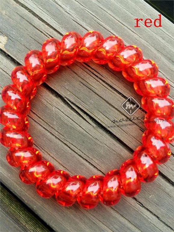 Norvin women hair bands high quality hair accessories women gum for hair rope candy-colored telephone wire Transparent 17 colors